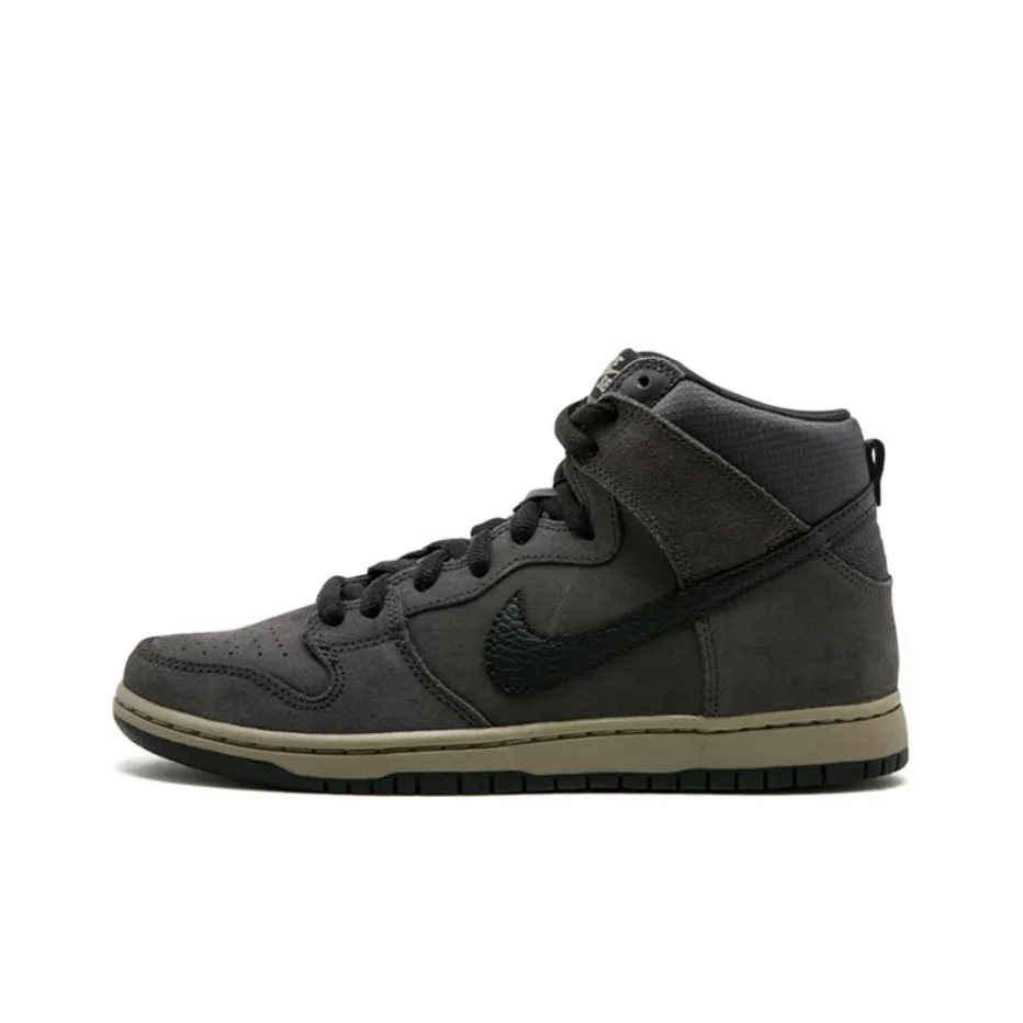 Nike Dunk SB Антрацит Матовый Olve Non Slip Легкий Высокий Топ Скейтборд Кроссовки Мужские Темно-Серый Черный