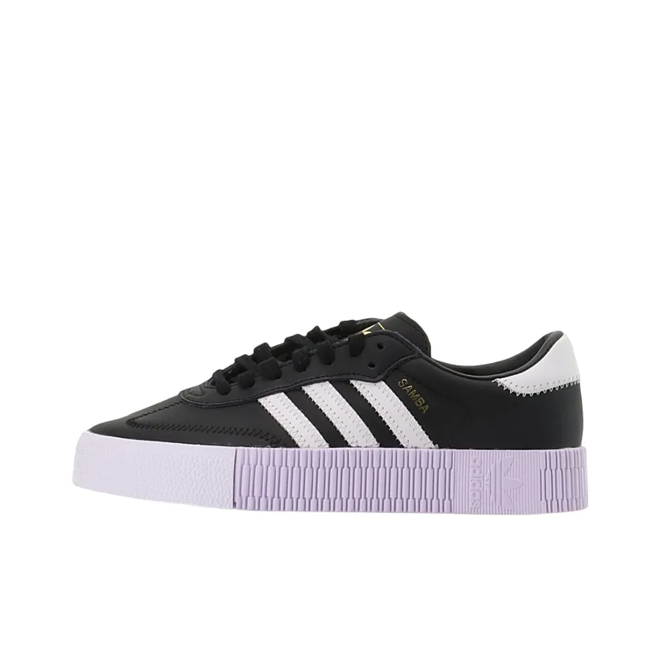 Adidas Originals Sambarose Low Топ Скейтборд Кроссовки Женские Черный Белый Фиолетовый