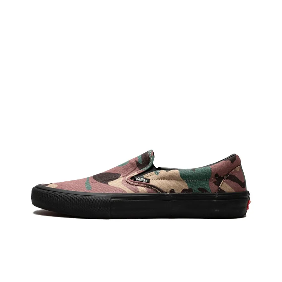 VANS Slip On Pro Low Top Скейтборд Кроссовки Унисекс Армейский зеленый камуфляж