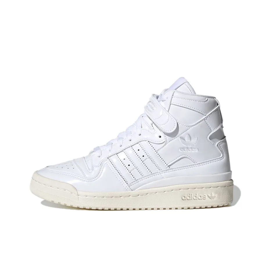 Adidas Forum Mid Triple White Patent Leather Women's