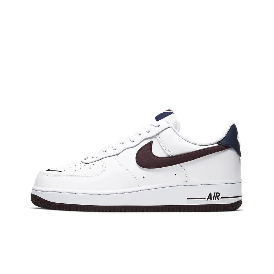 Nike Air FORCE 1 07 LV8 Амортизация Износостойкий Низкий Топ Скейтборд Кроссовки Мужские Белый Каштановый
