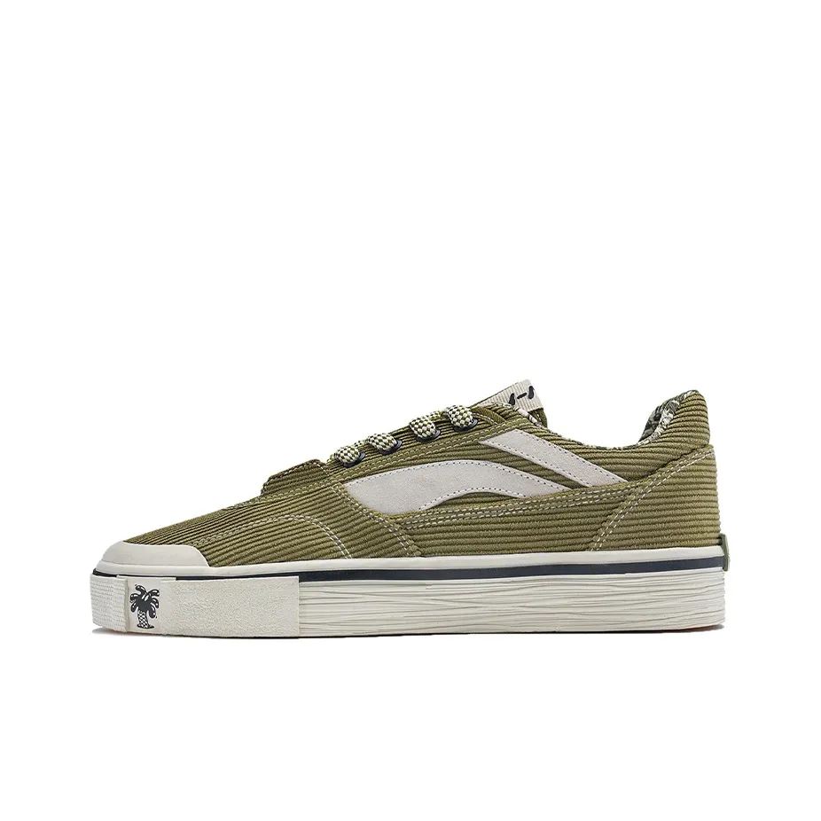 Steven Harrington x LiNing Anti Slip And Wear Resistant Lightweight Low Top Skateboard Shoes Women's Pine Needle Green