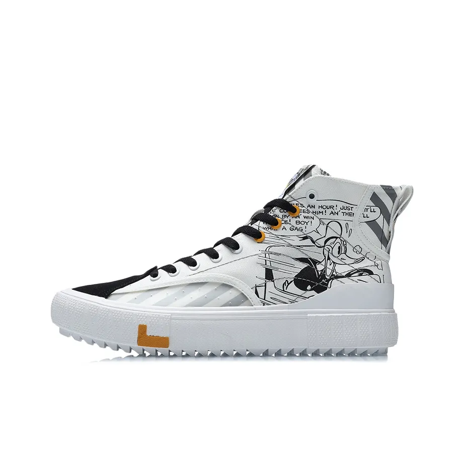 Li Ning Classic Canvas Hi X Disney 'White Black'