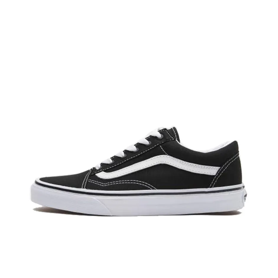 Vans Old Skool Black White White Heel Tab
