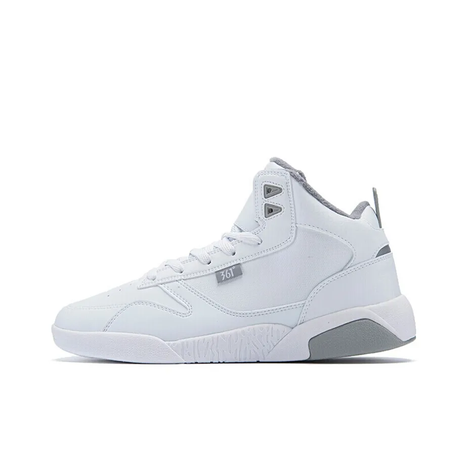 361° Slip Устойчивый к истиранию Высокий Топ Скейтбординг Кроссовки Белый Серый