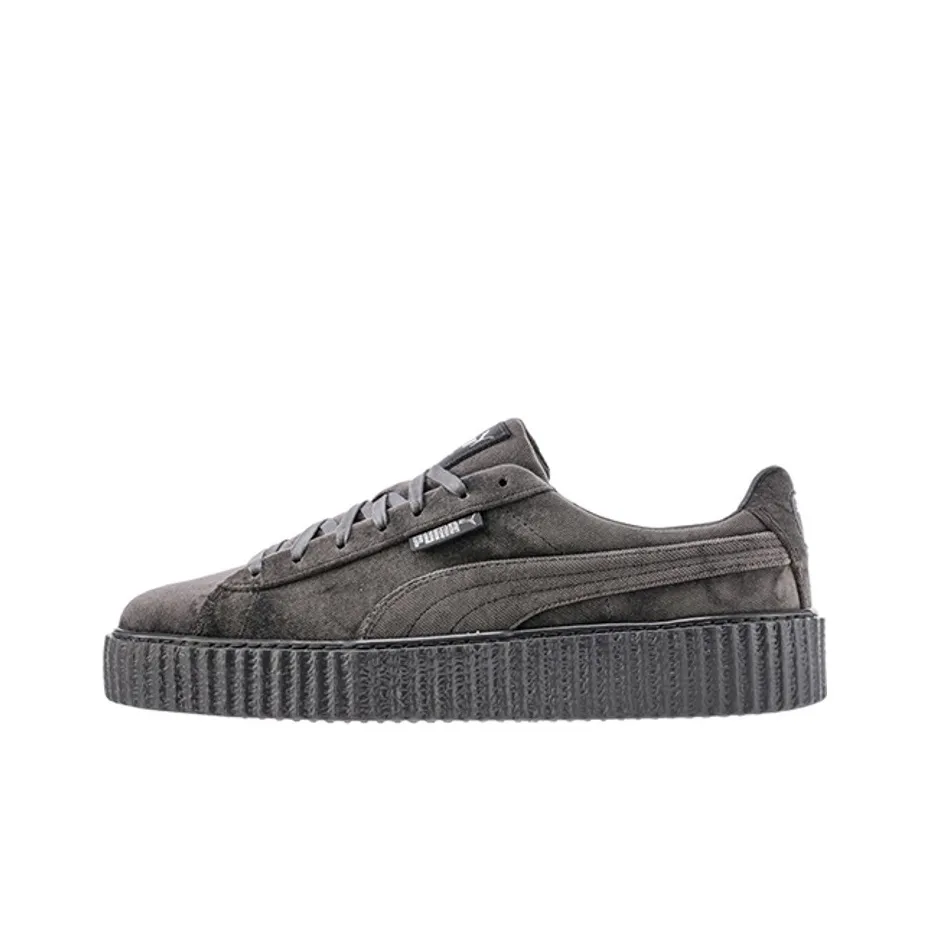 PUMA Rihanna Fenty Creeper Бархат Ледниковый GREY Низкий Топ Скейтборд Кроссовки Унисекс Серый