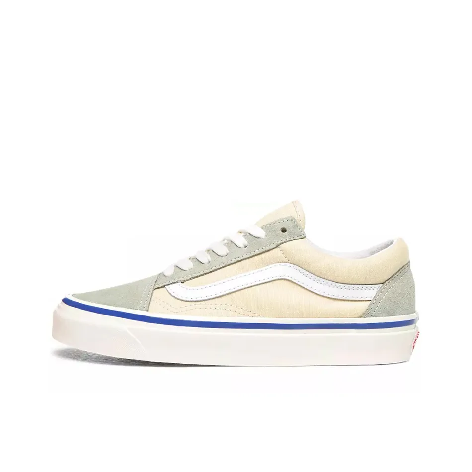 Vans Old Skool Collection Skateboard Shoes Unisex Low Top Beige/Gray