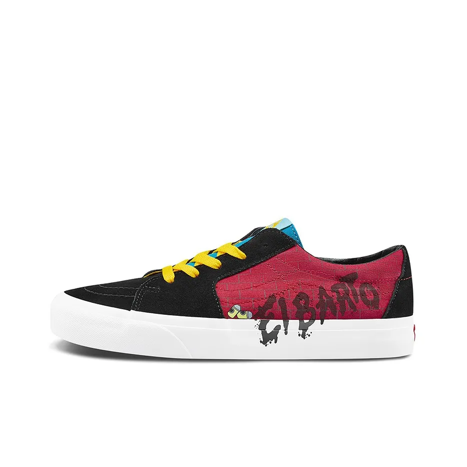 The Simpsons x Vans SK8 LOW Скейтборд Кроссовки Топ Унисекс Черный Красный