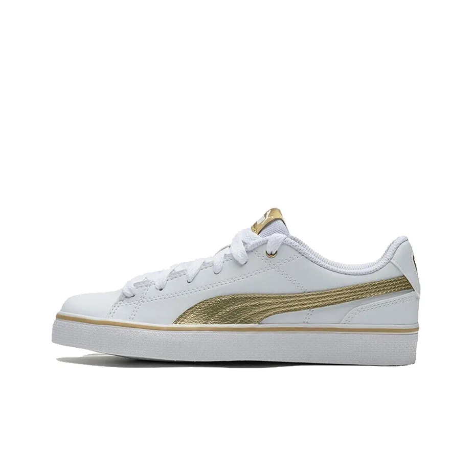 PUMA Court Point Vulc V2 Low Топ Скейтборд Кроссовки Унисекс Белый Золото
