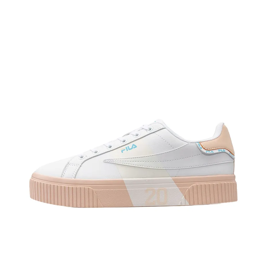 FILA FUSION Fila Court Deluxe Platform Sneakers White/Pink Women's