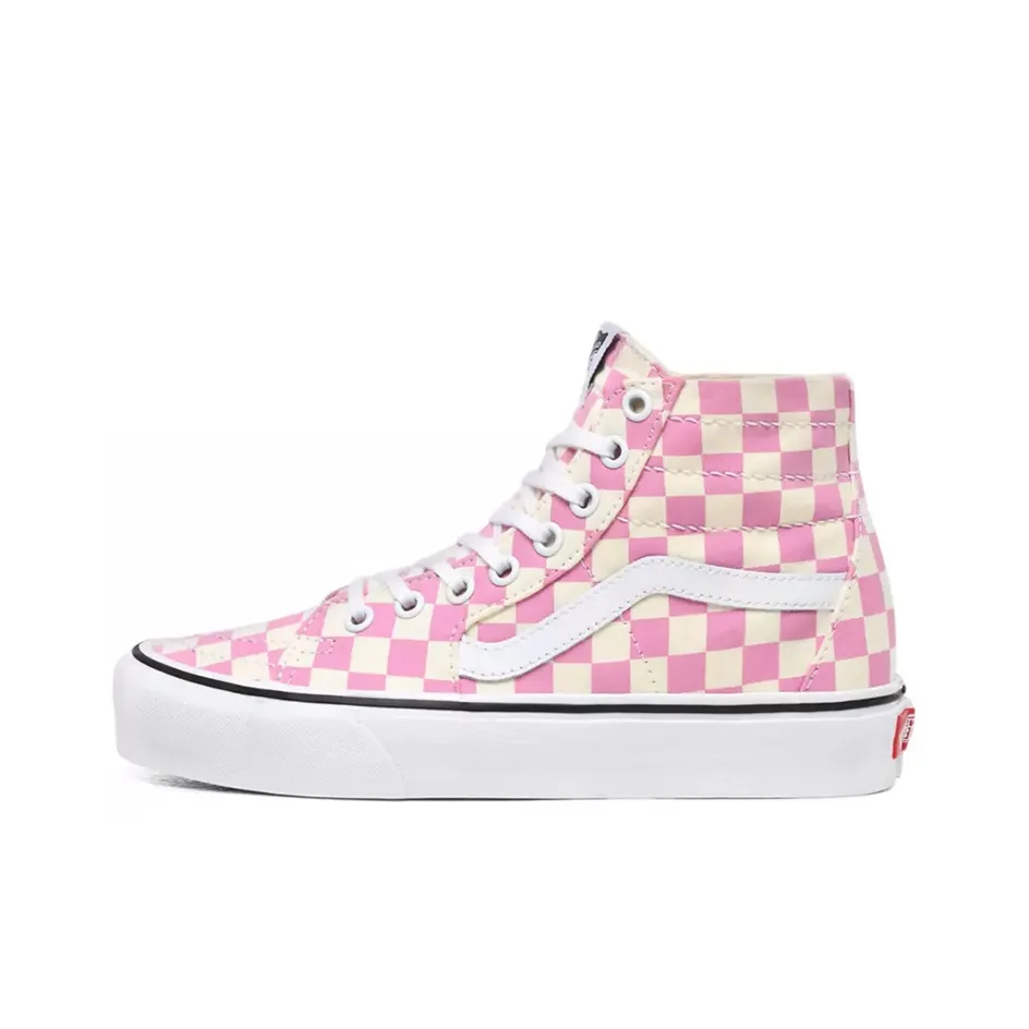 Vans Checkerboard SK8 HI Tapered Shoes Pink Women's