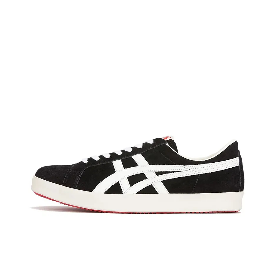 Onitsuka Tiger Fabre Тигр NM Устойчивые к истиранию Низкие Кроссовки для скейтбординга Унисекс Черный Белый
