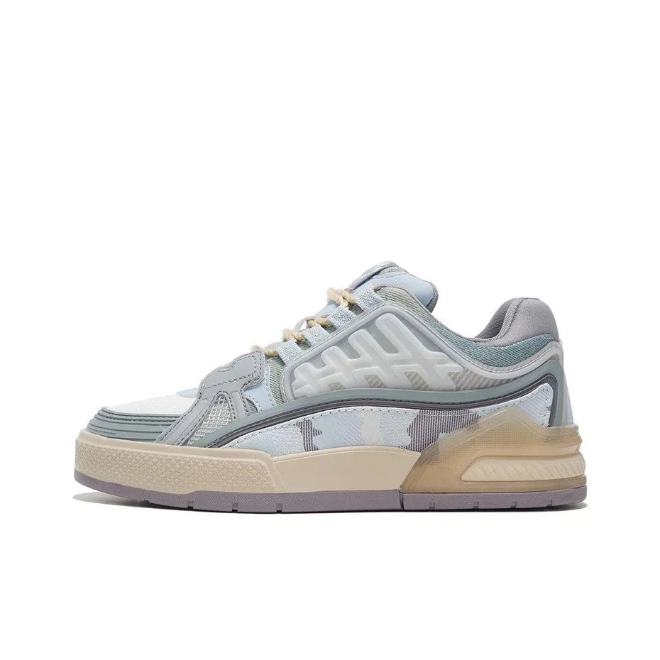 LiNing Millennium Era Low-Top Skateboard Shoes Women's Blue Gray
