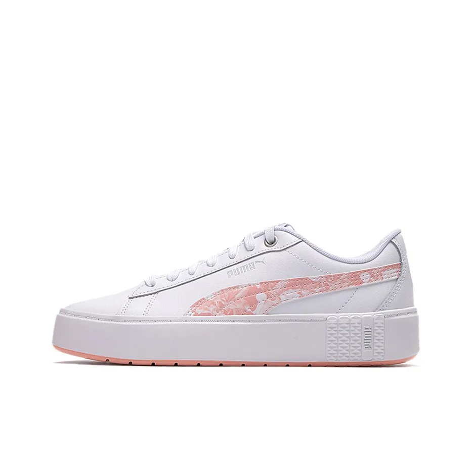 PUMA Smash Platform V2 Untamed Su Shoes For White/Pink Women's