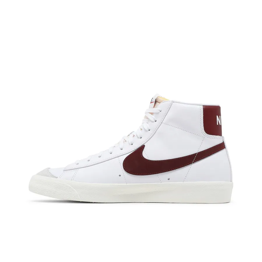 Nike Blazer 77 Vintage Slip-Resistant Abrasion-Resistant MID Skateboarding Top Shoes Unisex White Red