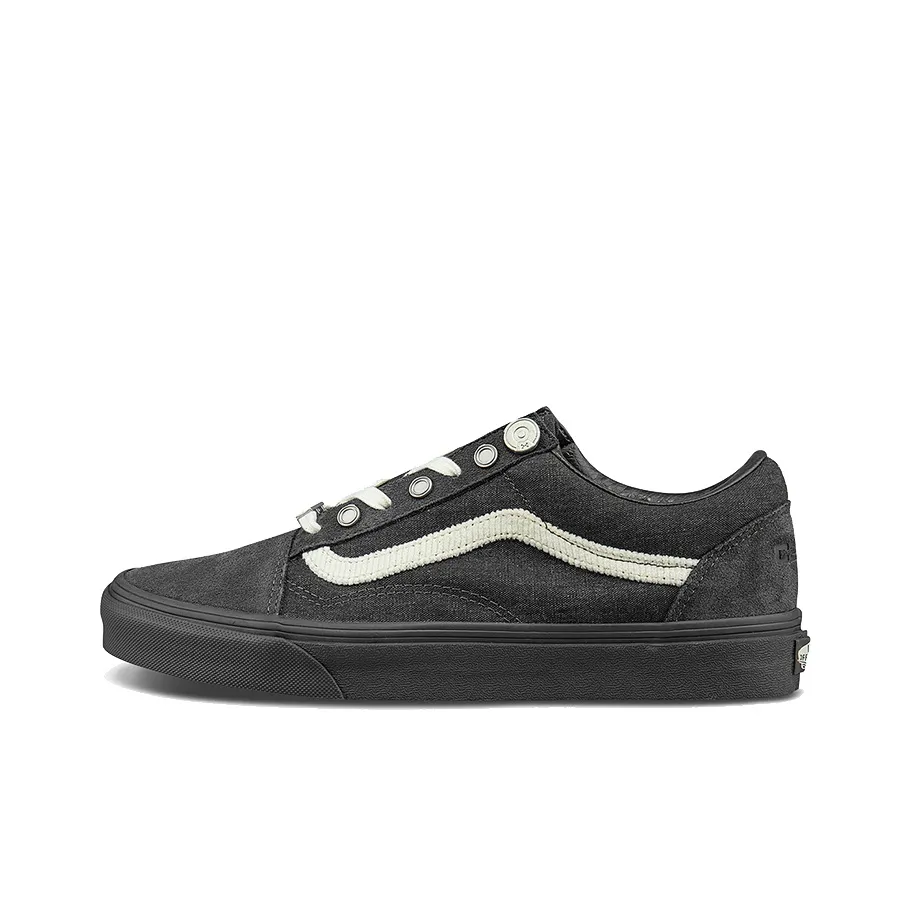C2H4 x VANS Old Skool Collection Низкие Кроссовки для Скейтбординга Унисекс Черные