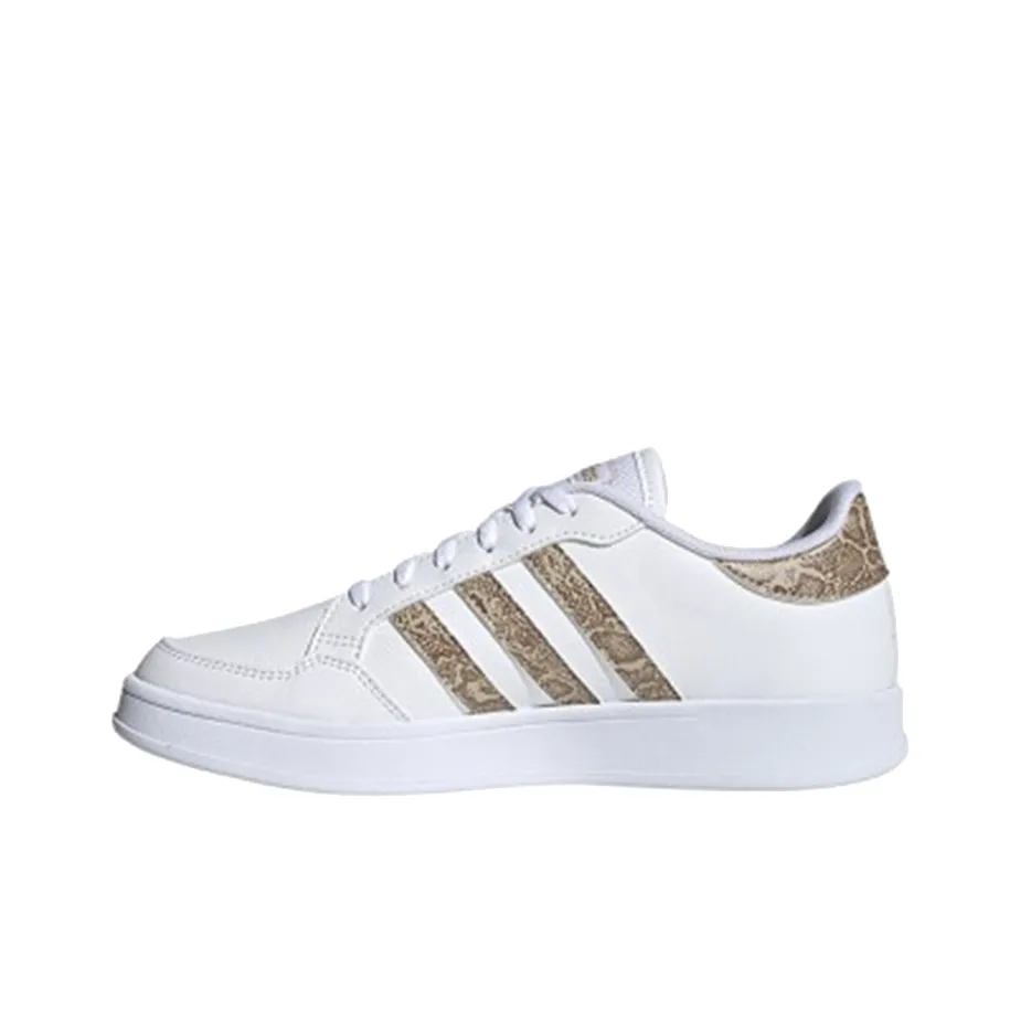 Adidas Neo Breaknet Skateboard Shoes Women's Low Top White/Gold