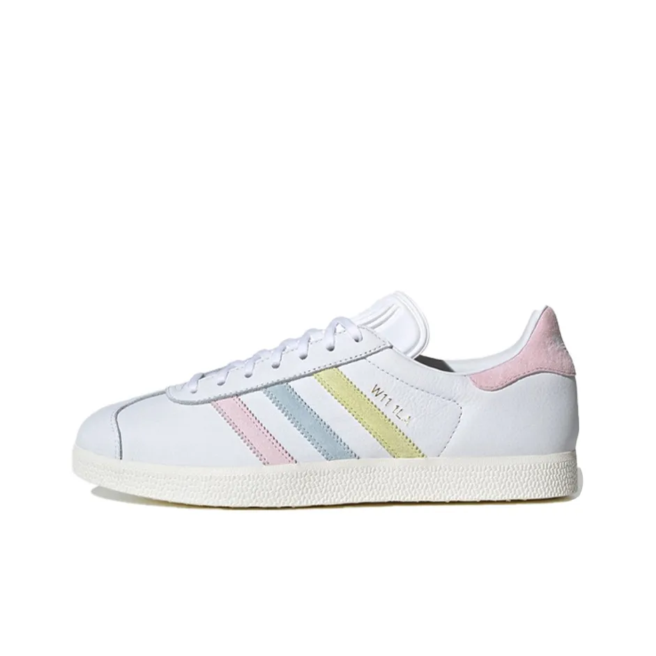 Adidas Gazelle Shoes 'White Yellow Blue Pink'