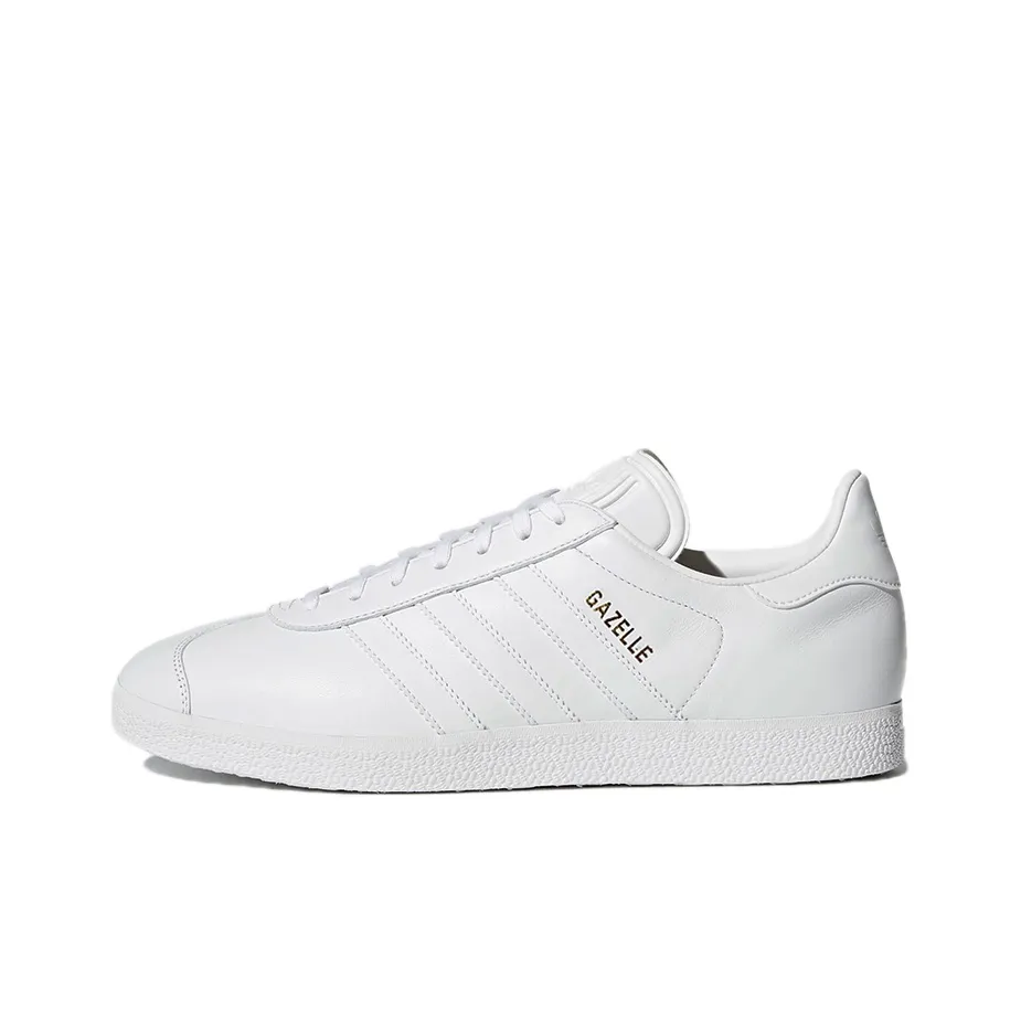 Adidas Originals Gazelle Abrasion Resistant Низкие Кроссовки для скейтбординга Унисекс Белые
