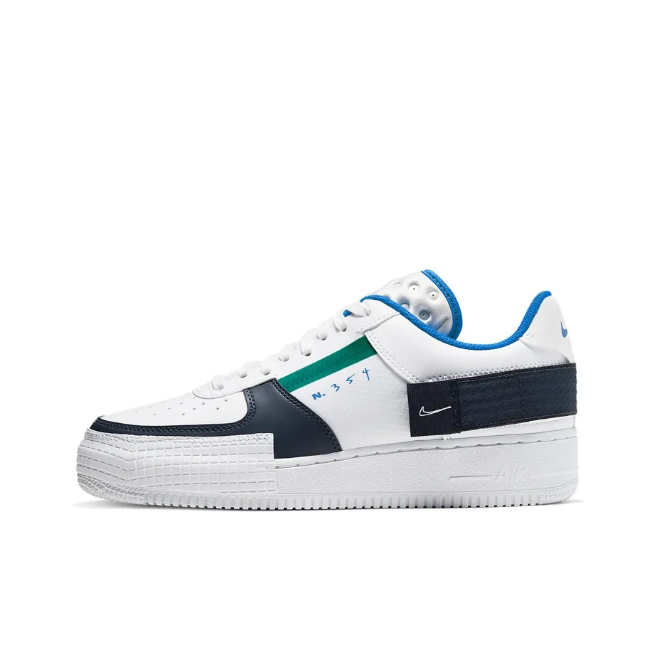 Nike Air FORCE 1 Тип Slip-on Теплоизоляционные Низкие Скейтбординг Кроссовки Унисекс Сине-белые