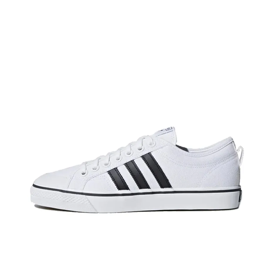 Adidas Originals NIZZA Покрытие Slip-resistant Abrasion-resistant Легкие Низкие Кроссовки для скейтбординга Унисекс Белые