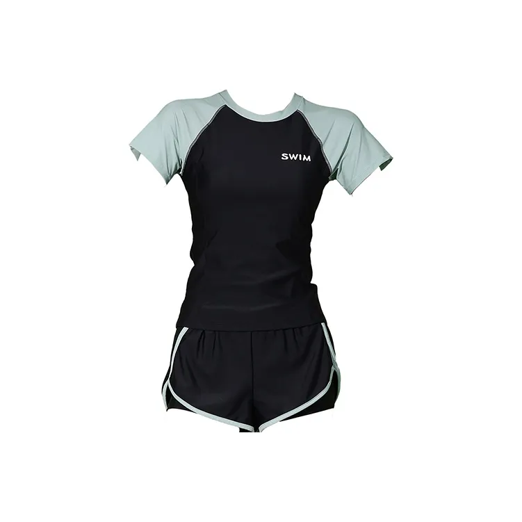 LEACCO Swimming Sets Polyamide, Polyester, Elastane Women's Black Green