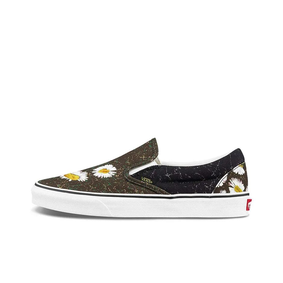 Vans Slip On Low Top Canvas Shoes Black/Green