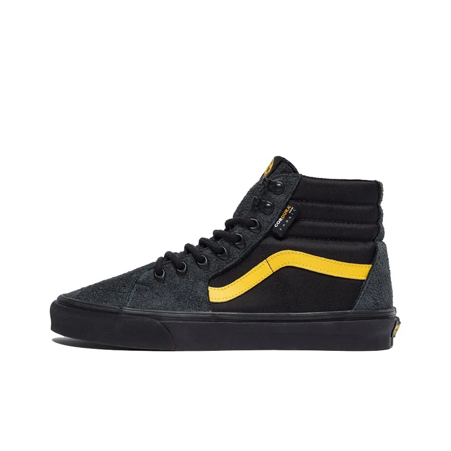 VANS SK8 Cordura Высокие Кроссовки для Скейтбординга Унисекс Черный Желтый