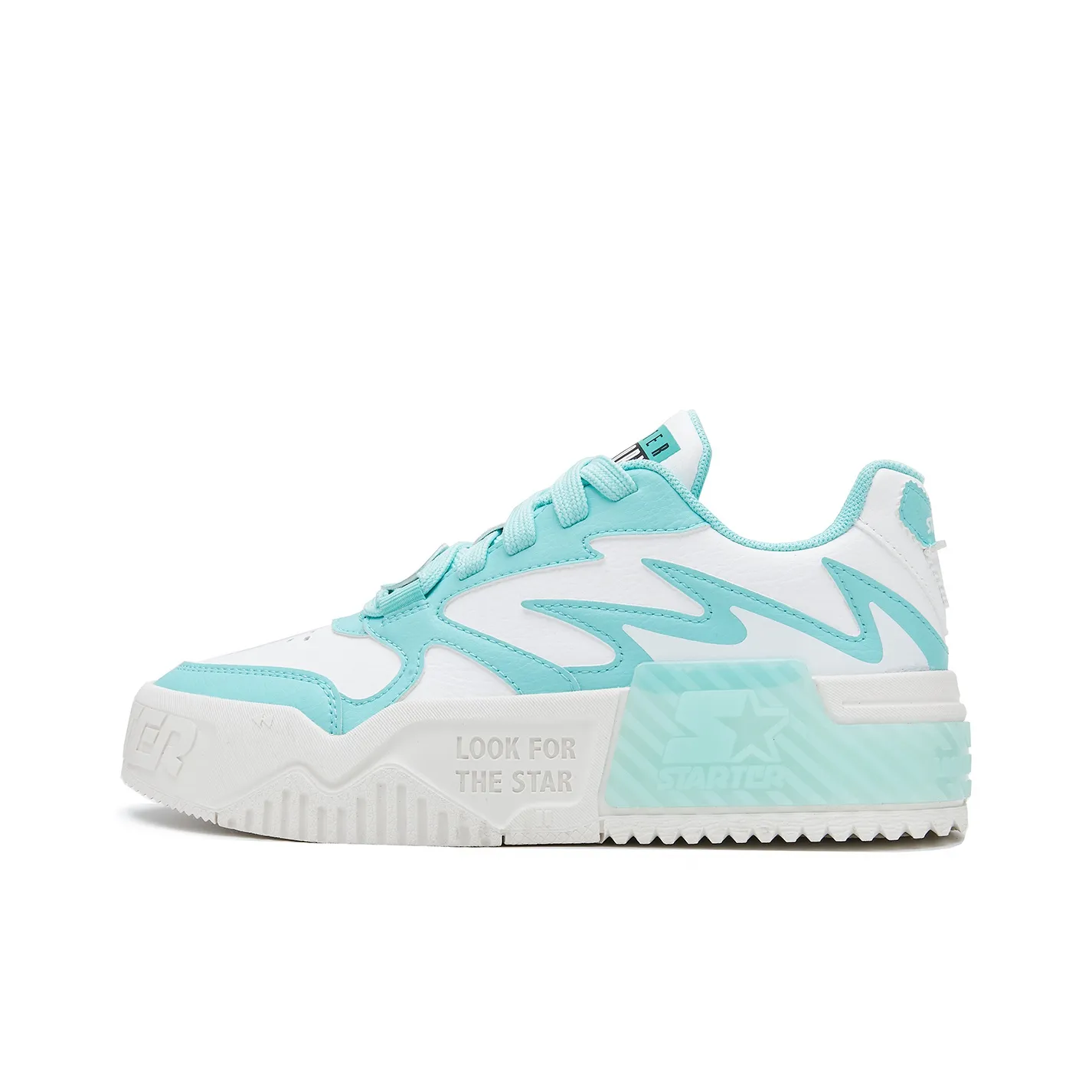 STARTER Sound Wave VOL Collection Slip Resistant Cushioning Low Top Skateboard Shoes Men's White Blue