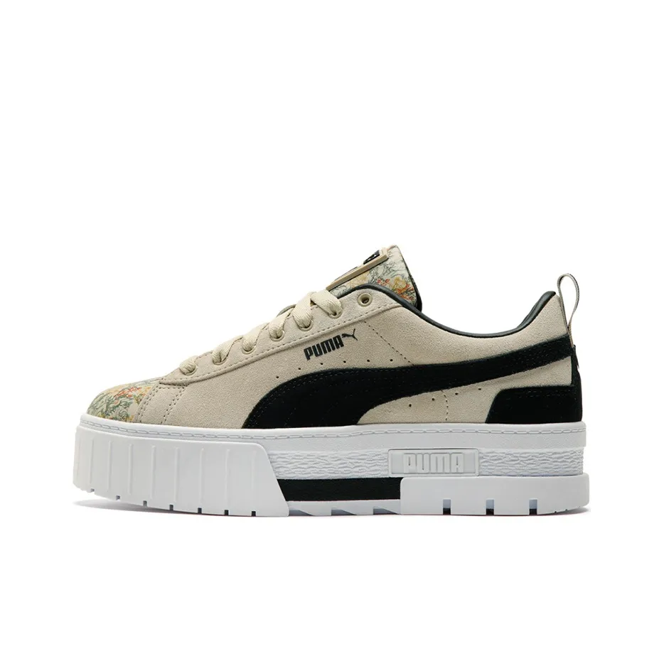 PUMA Mayze Botanics Low Топ Скейтборд Кроссовки Женские Бежевые