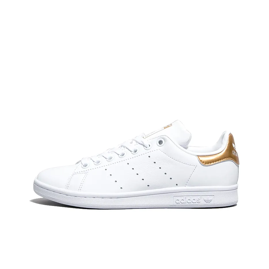 Adidas Originals StanSmith Low Топ Кроссовки для скейтбординга Женские Белые Золотые С штампом