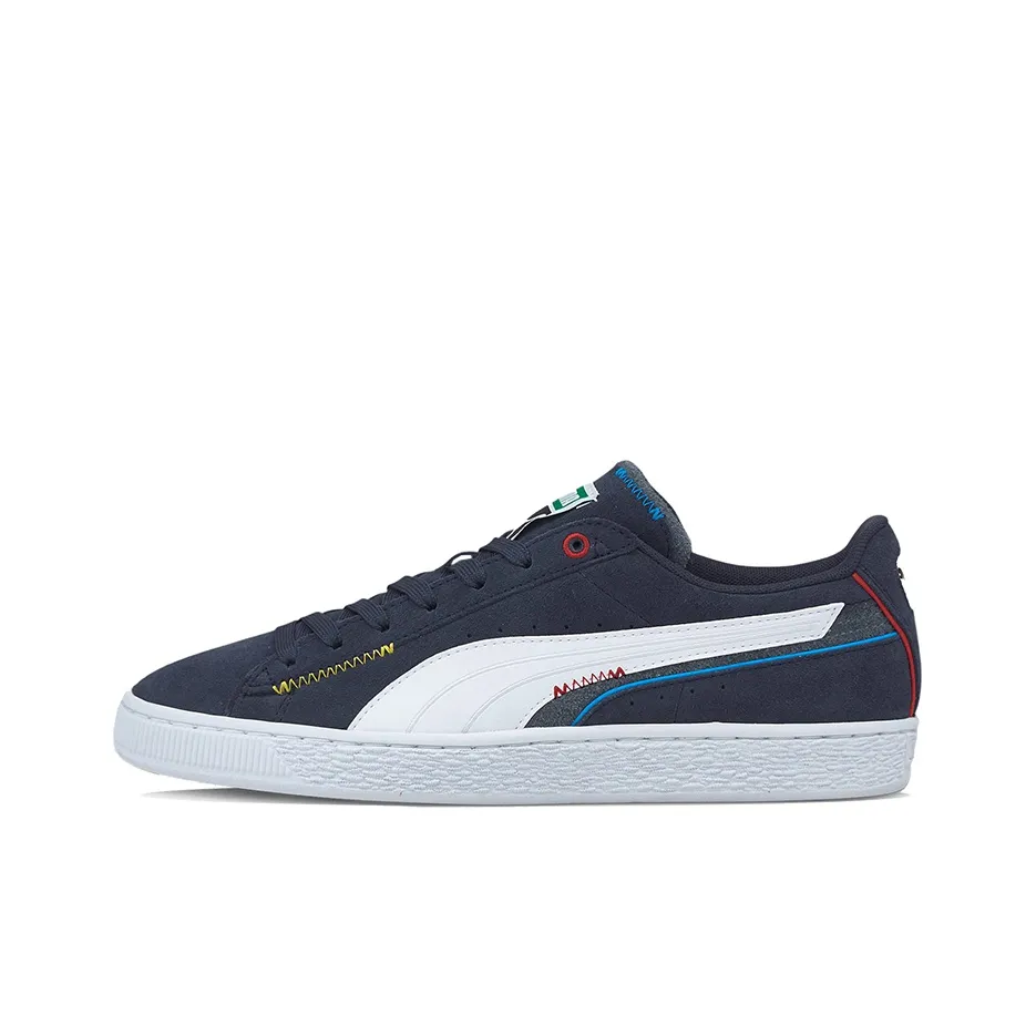 PUMA Suede Displaced Low Топ Скейтборд Кроссовки Мужские Синие