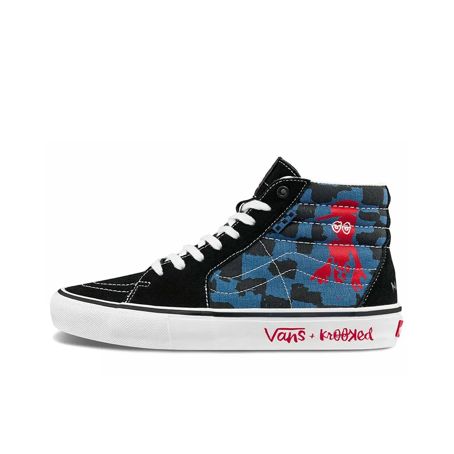Vans Sk8 Hi Krooked By Natas For Ray Black Blue