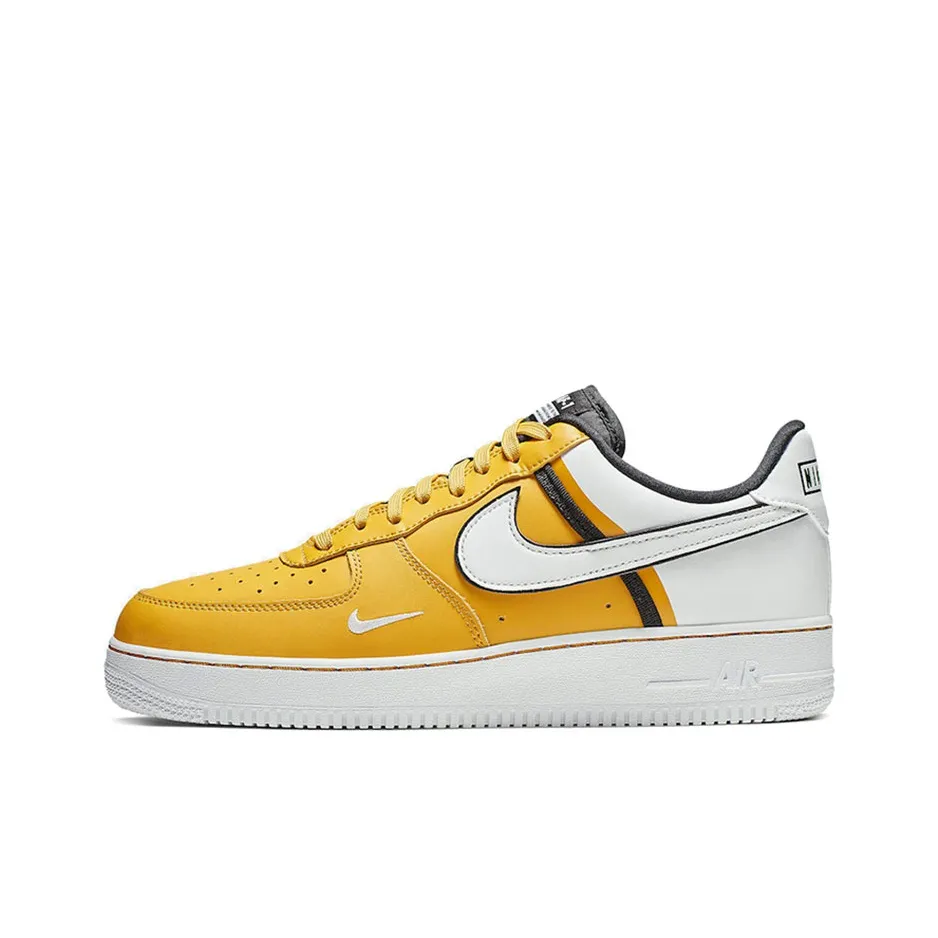 Nike Air FORCE 1 07 LV8 Low Топ Скейтборд Кроссовки Мужские Белый Желтый