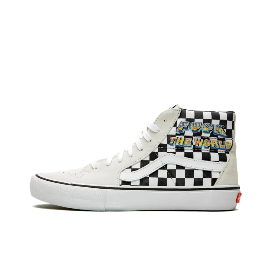 Supreme x VANS SK8 High Скейтборд Кроссовки Унисекс Черный Белый