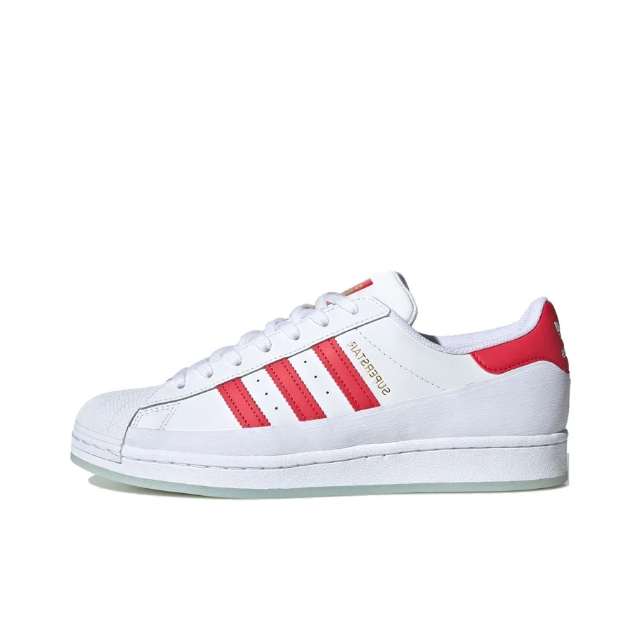Adidas Originals SUPERSTAR LOW Топ Скейтборд Кроссовки Мужские Белый Красный