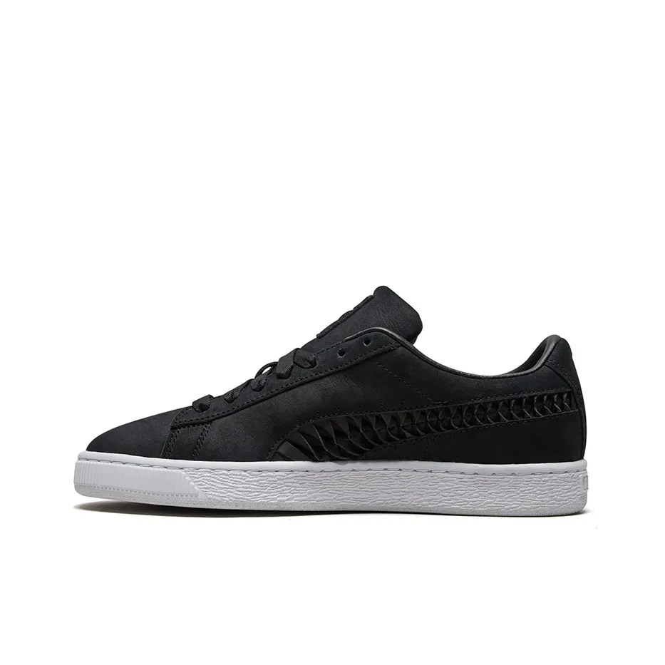 PUMA Basket Low Топ Скейтборд Кроссовки Женские Черный Узор
