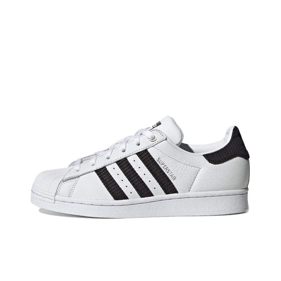Adidas Superstar Black Corduroy Stripes Women's