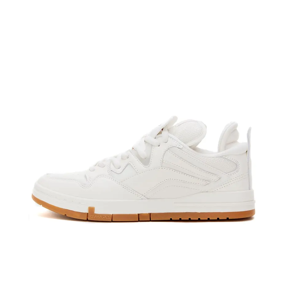LiNing Wei Wu PRO Pro Slip Resistant Cushioning Coverage Low Top Skateboard Shoes Men's White