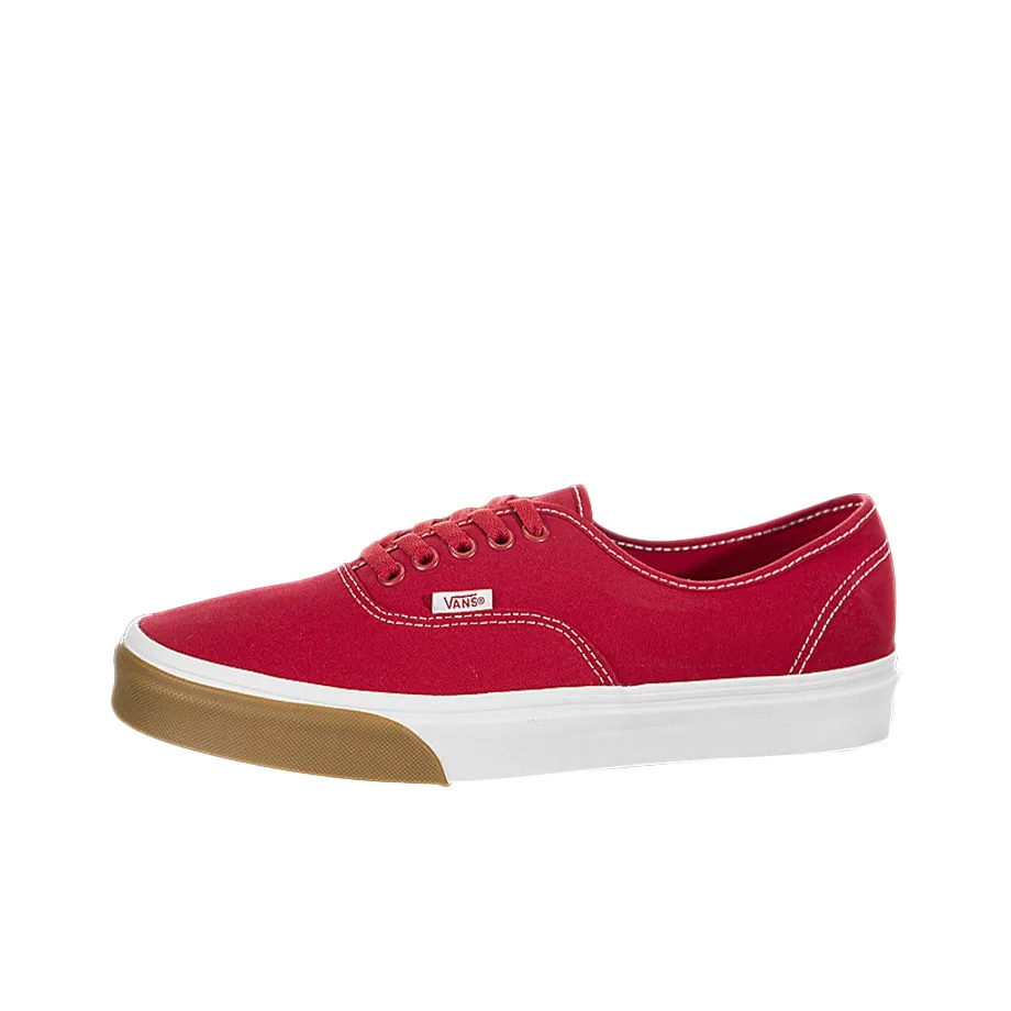 Vans Authentic Series Low Топ Скейтборд Кроссовки Унисекс Красный Белый Коричневый