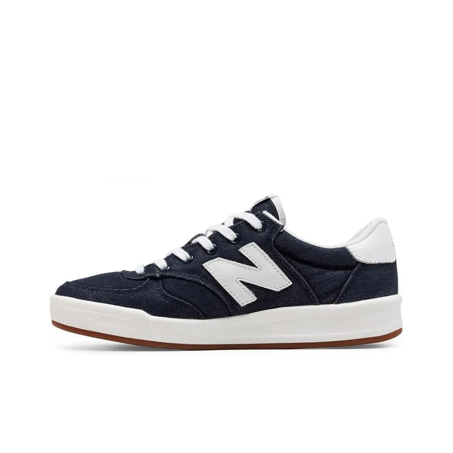 New Balance NB 300 Хлопок Деним Низкий Топ Скейтбординг Кроссовки Женские Синие Белые