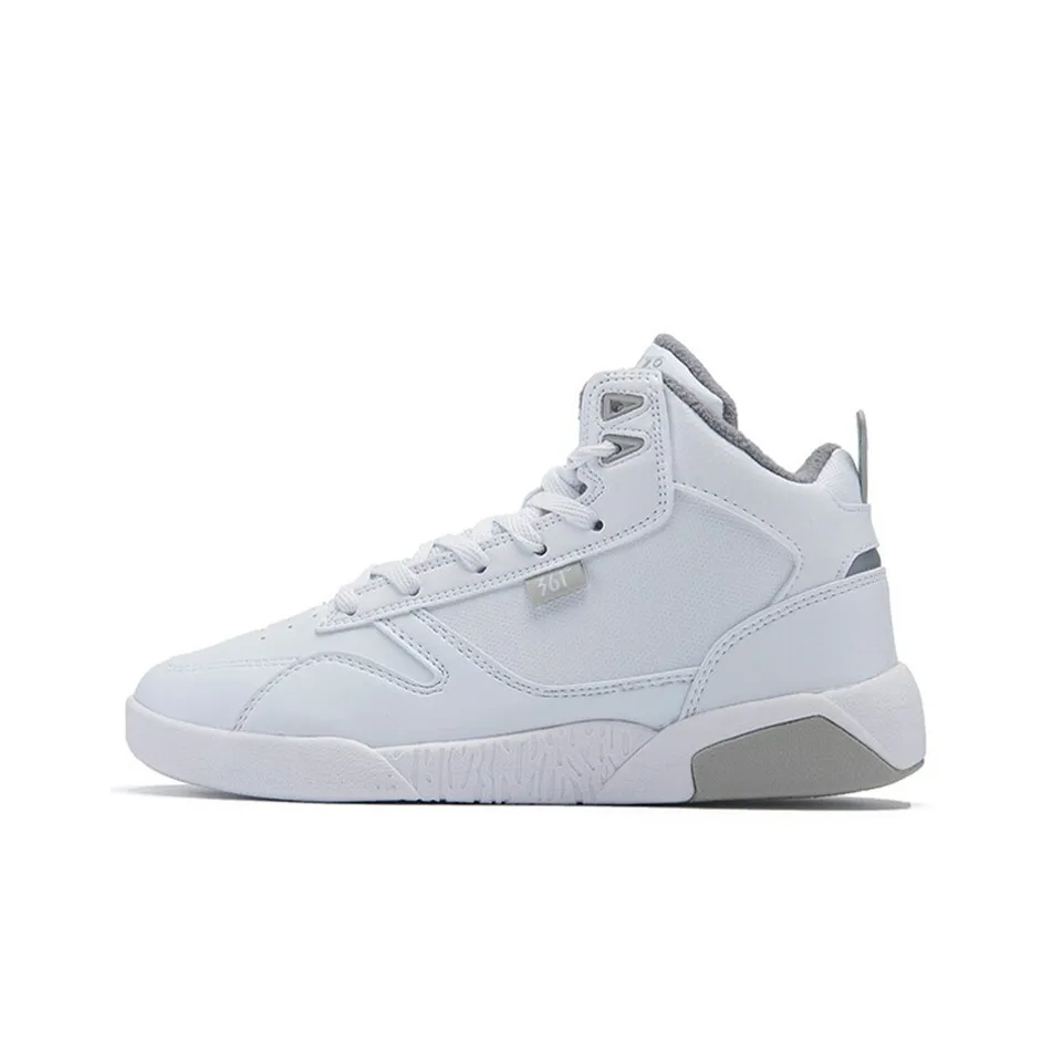 361° Термический Амортизация Устойчивый к истиранию Высокий Топ Скейтборд Кроссовки Женские Белый Серый