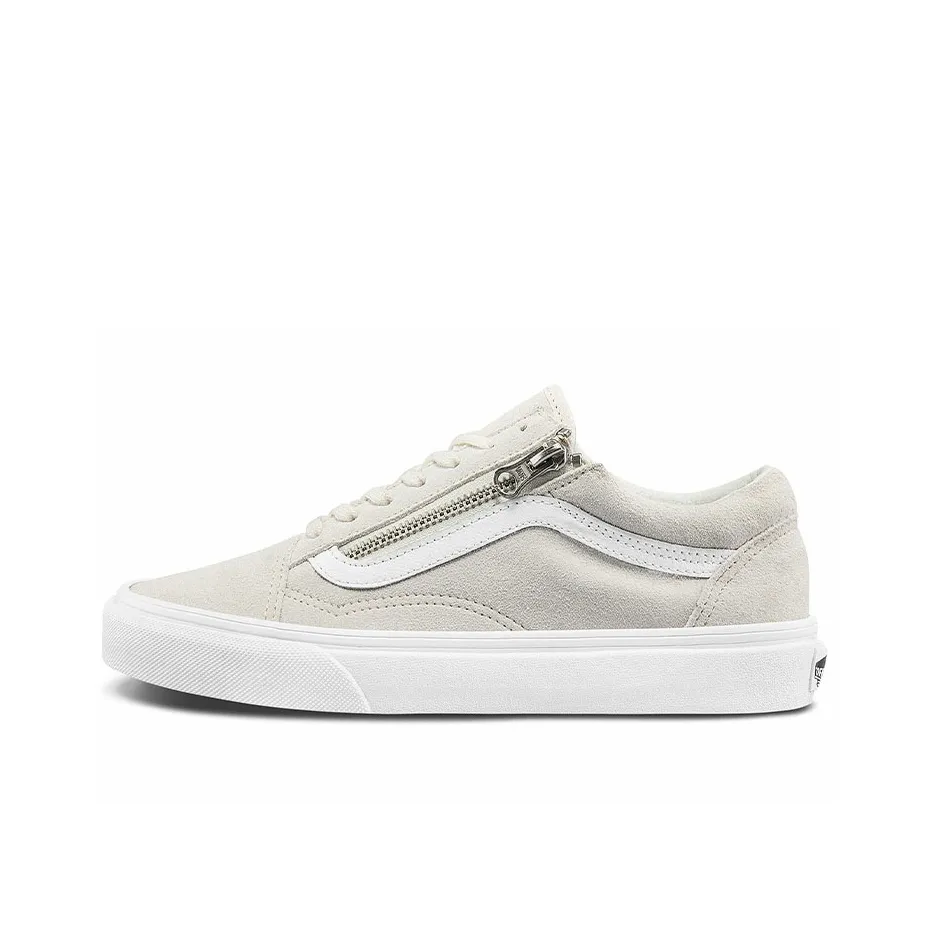 Vans Old Skool Collection Zip Low Skateboard Кроссовки Унисекс Белые