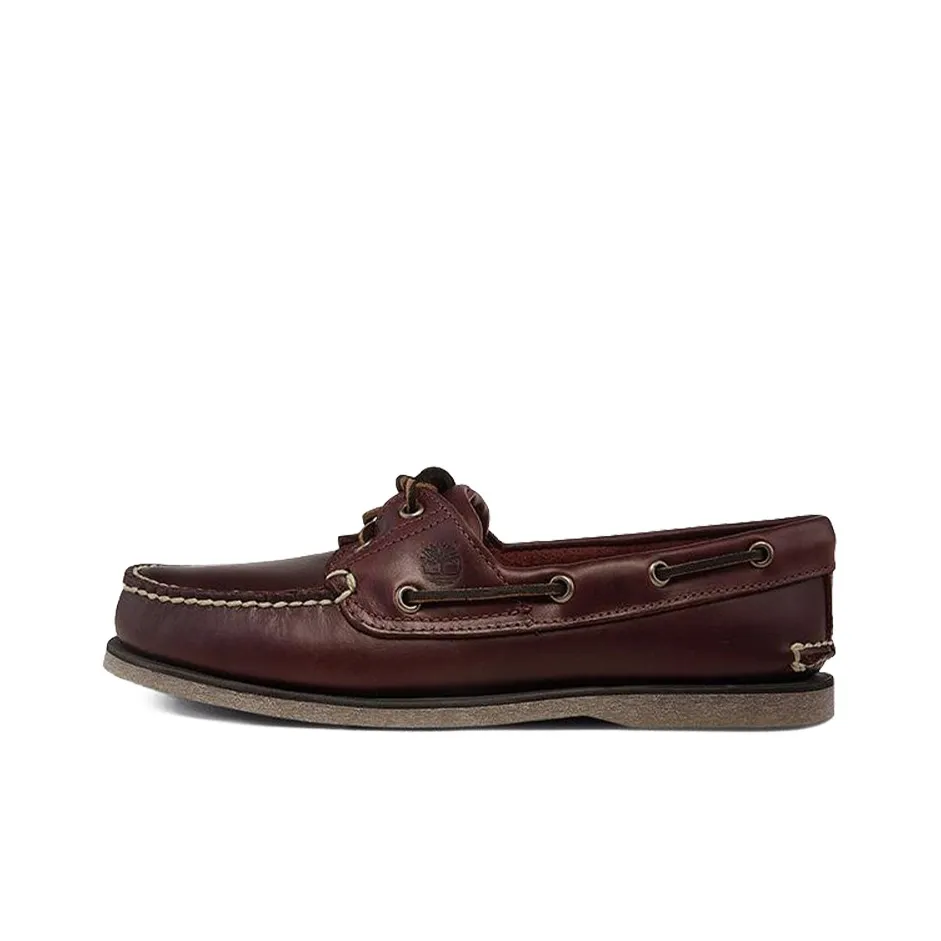 Timberland Leather Handmade Boat Shoes Brown