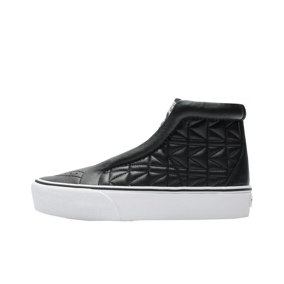 Vans SK8 Hi Laceless Platform Karl Lagerfeld Quilt 'Black White'