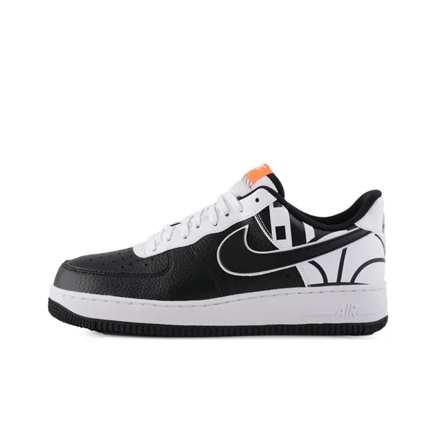 Nike Air FORCE 1 Non Slip Легкий Низкий Топ Скейтбординг Кроссовки Унисекс Черный Белый