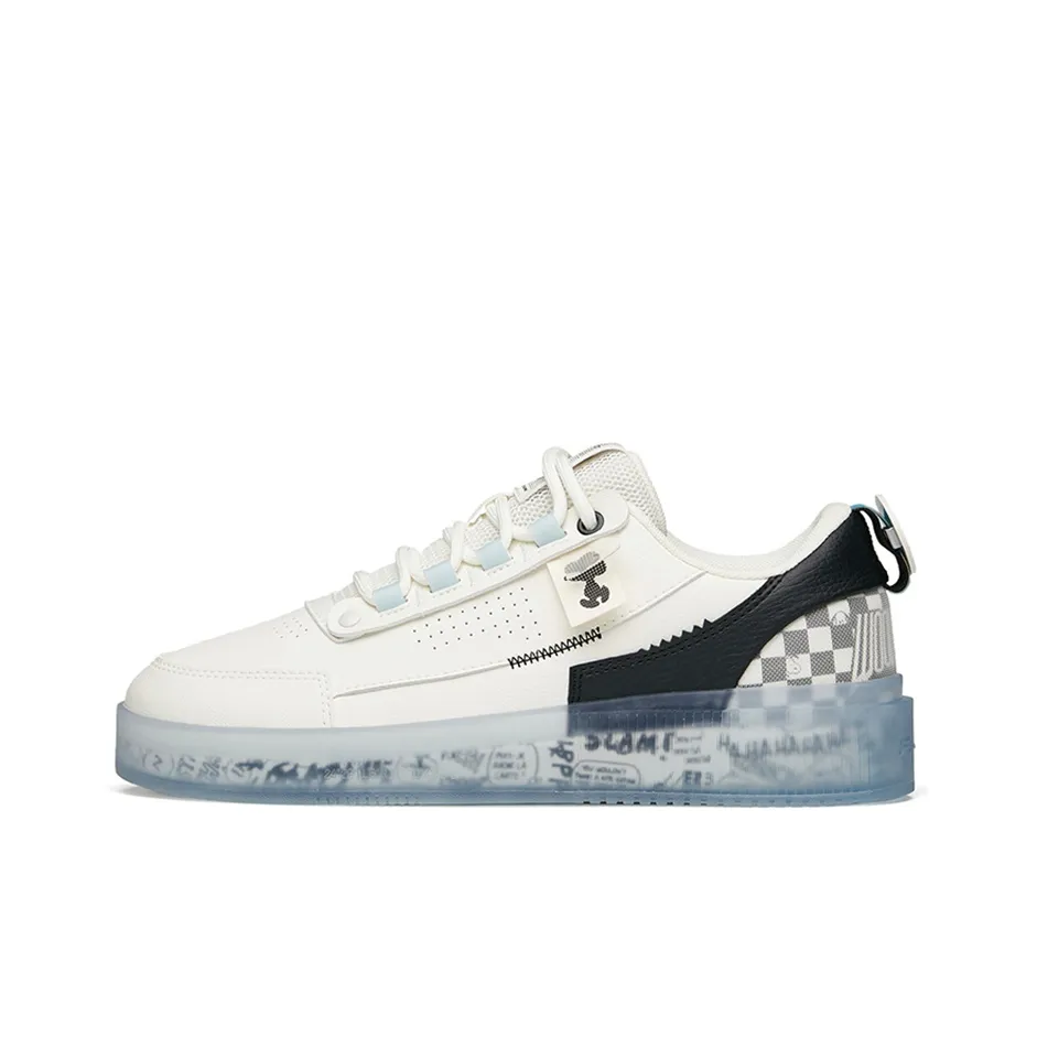 ANTA X Snoopy Skateboarding Shoes 'White Black Blue'