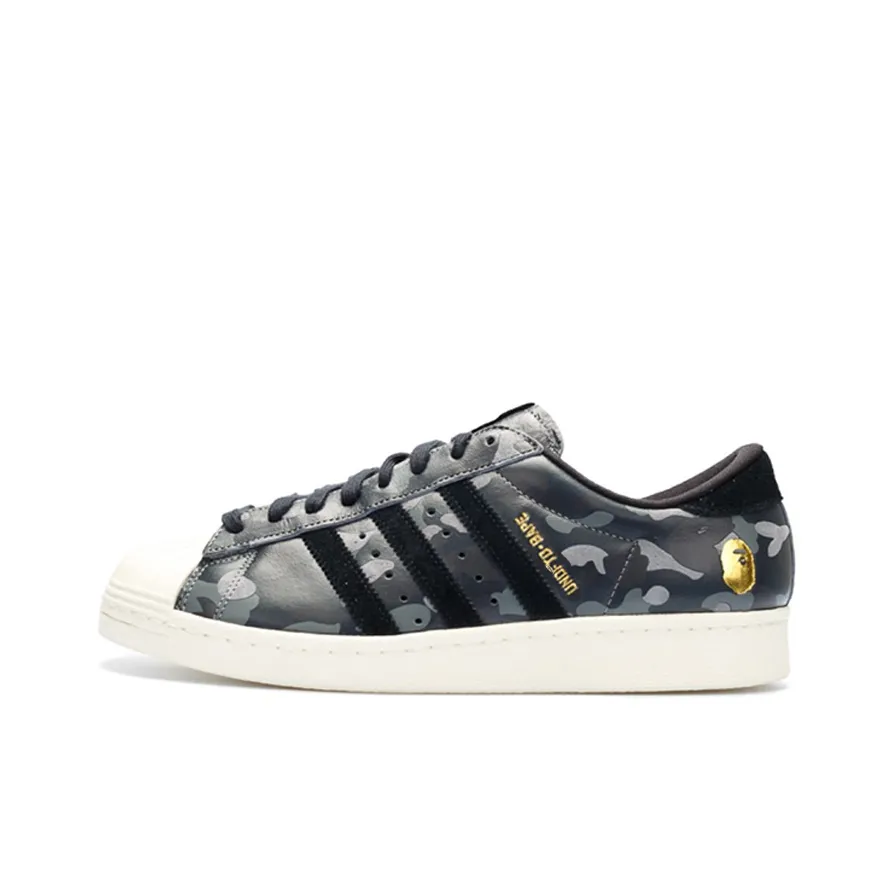 Adidas Originals Superstar 80s Undefeated Bape Black Camo