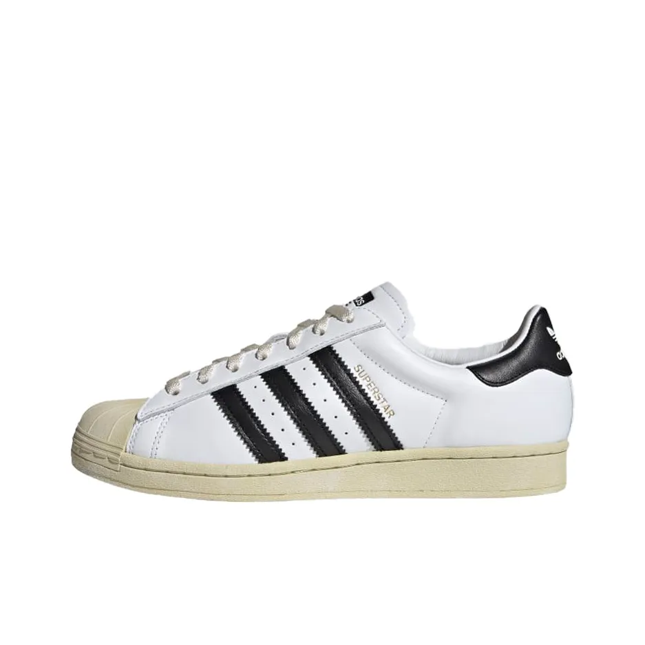 Adidas Superstar White Black Aged Sole