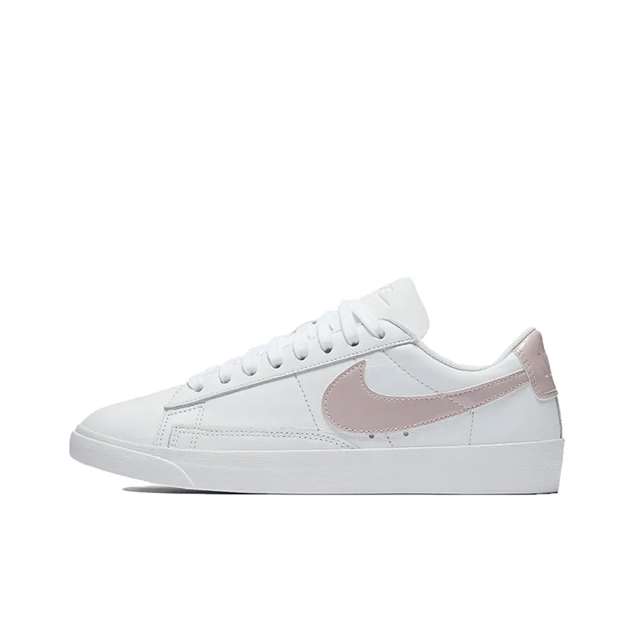 Nike Blazer LE Slip Resistant Abrasion Resistant Легкий Низкий Топ Скейтборд Кроссовки Женские Белые Розовые
